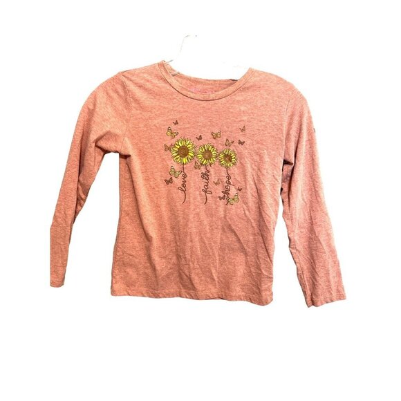 Peachy Pink Girls Graphic T-Shirt MultiColored Size M 10-12 - Picture 1 of 5
